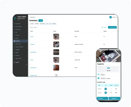 Inventory Management dashboard preview